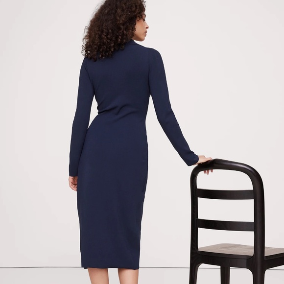 New! Banana Republic Light Wrap Dress in Transition Cream White, Size XL - Picture 3 of 8